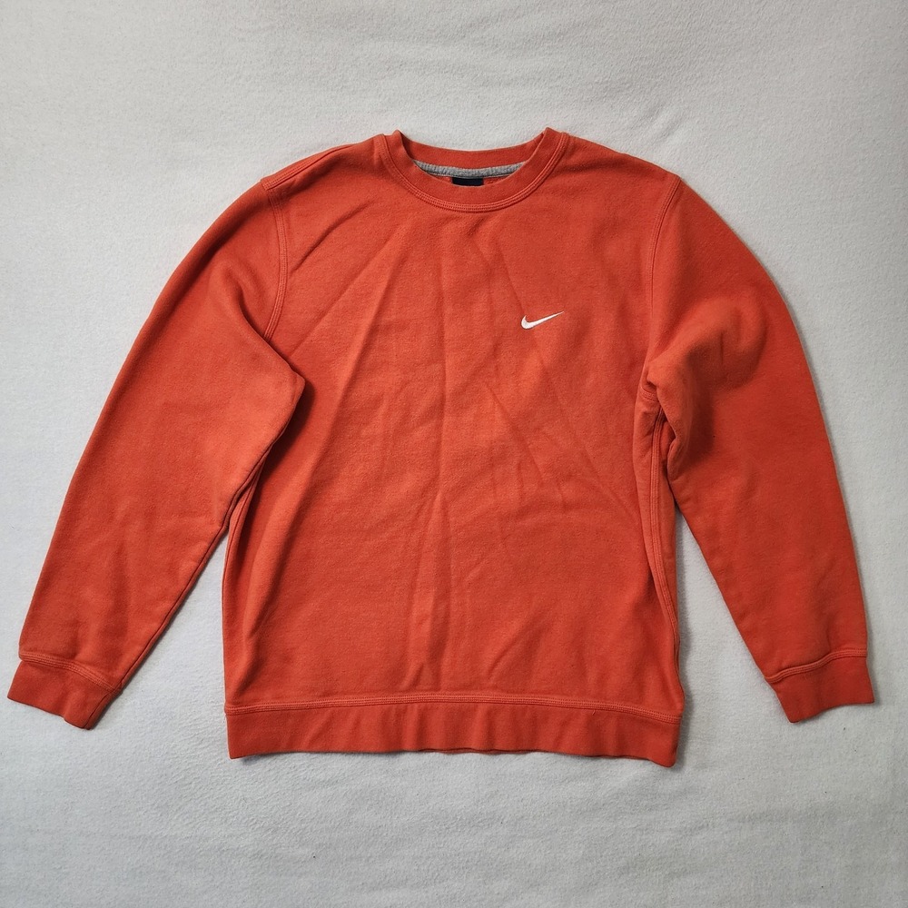 Vintage Y2k Nike Sweatshirt Mens XL Orange Skater Grunge Crewneck Pullover